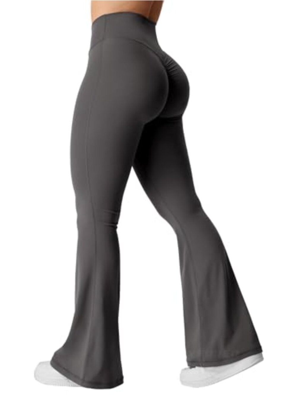 Flare Scrunch Leggings High Waist V Cross Yoga Pants